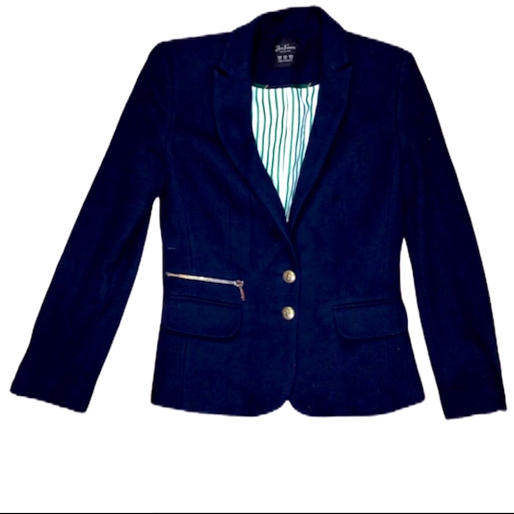 Zara Trafaluc Collection XS navy nautical blazer